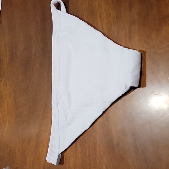 Andie The Banded Cheeky Rib Bikini Bottom White XXL - Picture 6 of 6